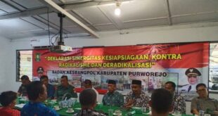 Deklarasi Garda Bojo Untuk Meminimalisir Potensi Radikalisme Mengarah ke Terorisme di Purworejo