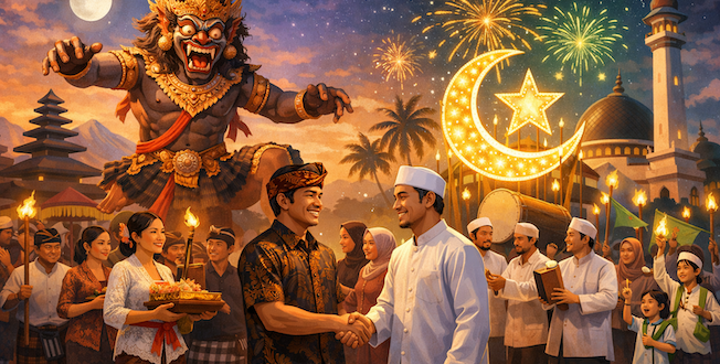 Saat Nyepi Bertemu Takbiran, NTB Perkuat Tradisi Toleransi